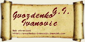 Gvozdenko Ivanović vizit kartica